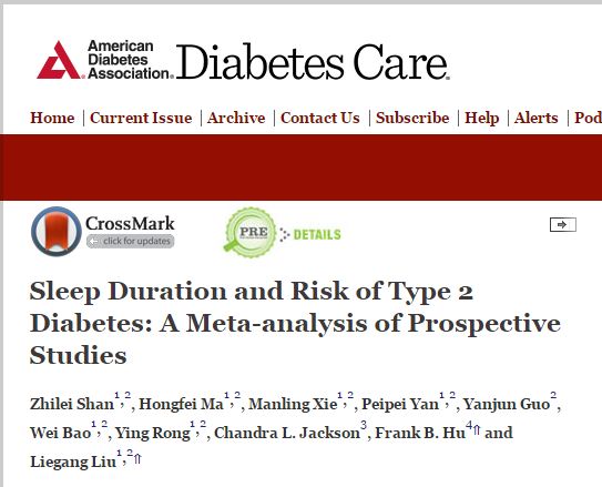 Shan Z. et al. Sleep Duration and Risk of Type 2 Diabetes: A Meta-analysis of Prospective Studies //Diabetes care. – 2015. – Т. 38. – №. 3. – С. 529-537.