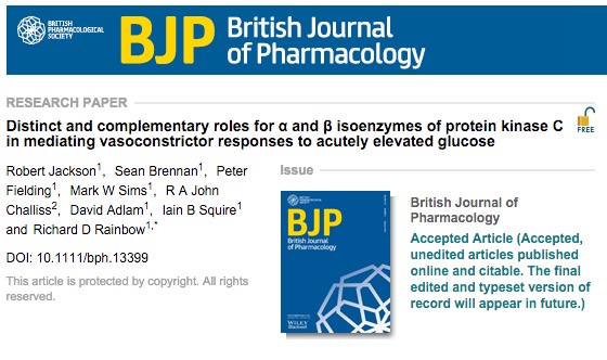 инфаркт миокарда, сахар, British journal of pharmacology