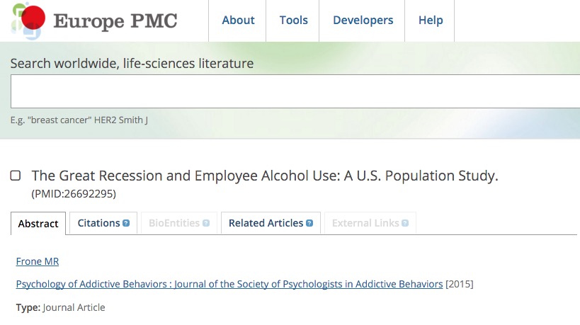 Frone M. R. The Great Recession and Employee Alcohol Use: A US Population Study //Psychology of addictive behaviors: journal of the Society of Psychologists in Addictive Behaviors. – 2015
