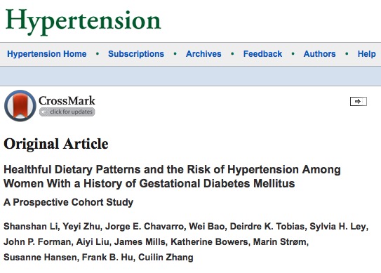 гестационный диабет, Hypertension