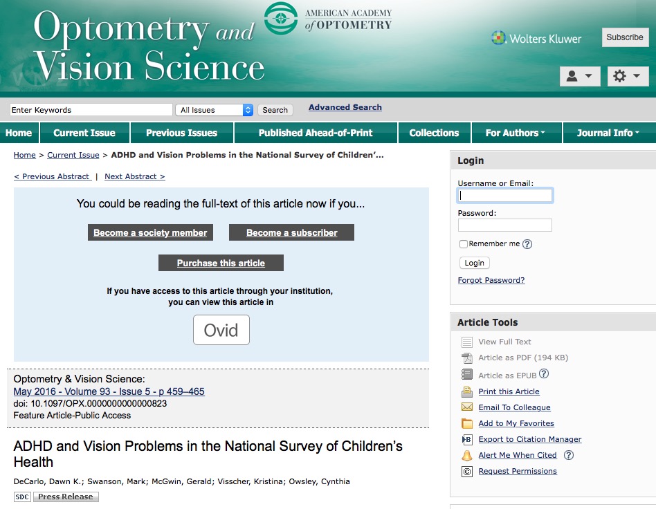 Journal of Clinical Investigation, аутизм, перильстатика