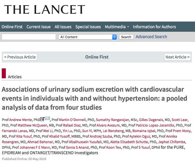 инфаркт, инсульт, смерть, соль, The Lancet