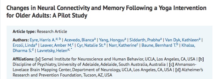 йога, медитация, слабоумие, Journal of Alzheimer's Disease