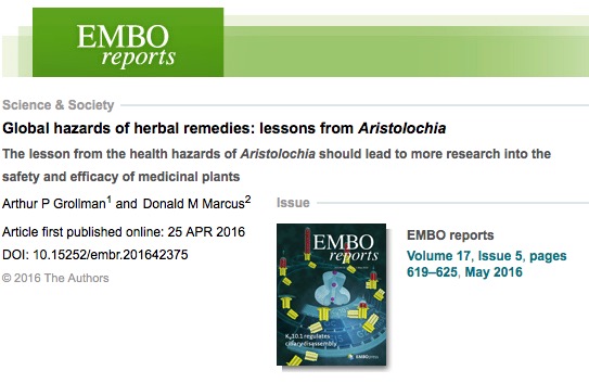 EMBO reports, лекарственные травы,