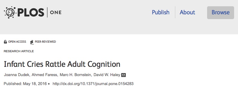плач, дети, PLOS ONE
