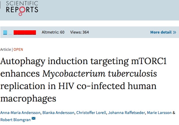 туберкулез, Scientific Reports