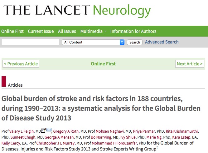 инсульт, The Lancet Neurology