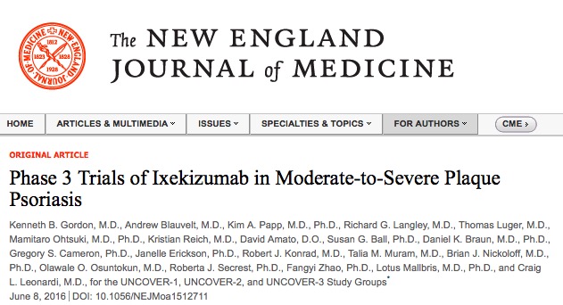 псориаз, New England Journal of Medicine