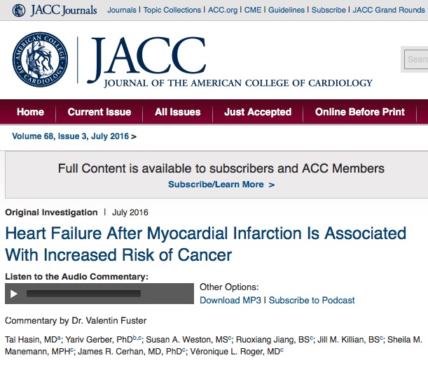 Journal of the American College of Cardiology, середечная недостаточность